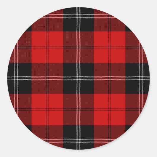 Ramsay Tartan kariert Runder Aufkleber (Vorderseite)
