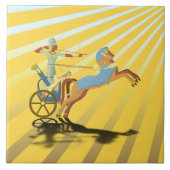 Ramses auf seinem Wagen Fliese (Vorderseite)