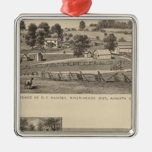 Ramsey, Williams-Wohnsitze Silbernes Ornament (Vorne)