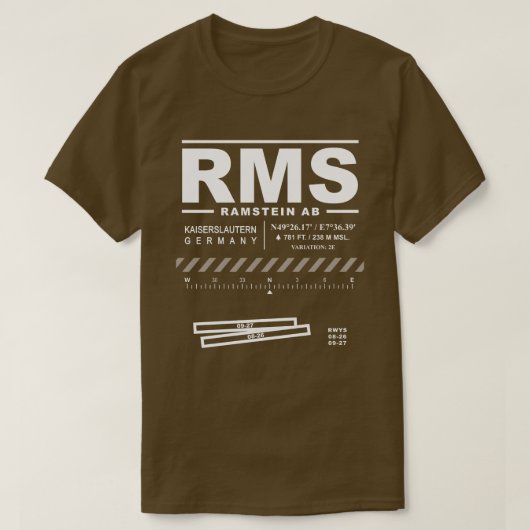 Ramstein Air Base RMS T - Shirt (Design vorne)