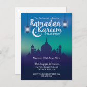Ramzan Kareem Iftar Party Einladung Postkarte (Vorne/Hinten)