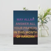 RAMZAN MUBARUK FEIERTAGSKARTE (Stehend Vorderseite)