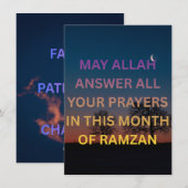 RAMZAN MUBARUK FEIERTAGSKARTE (Vorne/Hinten)