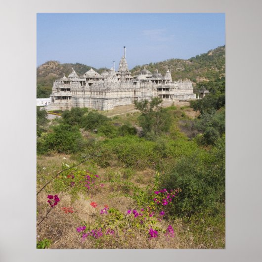 Ranakpur Jain Temple, Ranakpur, Rajasthan, Indien Poster (Vorne)