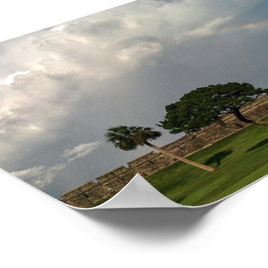 Ranbow over Castillo de San Marcos Poster (Ecke)