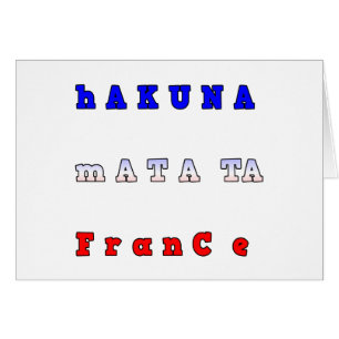 RANCE HAKUNA MATATA BLAUE WHITE RED UNITY FARBEN