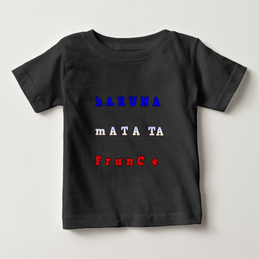 RANCE HAKUNA MATATA BLAUE WHITE RED UNITY FARBEN BABY T-SHIRT (Vorderseite)