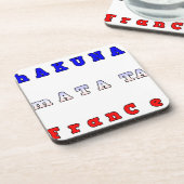 RANCE HAKUNA MATATA BLAUE WHITE RED UNITY FARBEN GETRÄNKEUNTERSETZER (Linke Seite)