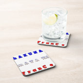 RANCE HAKUNA MATATA BLAUE WHITE RED UNITY FARBEN GETRÄNKEUNTERSETZER (Rechte Seite)