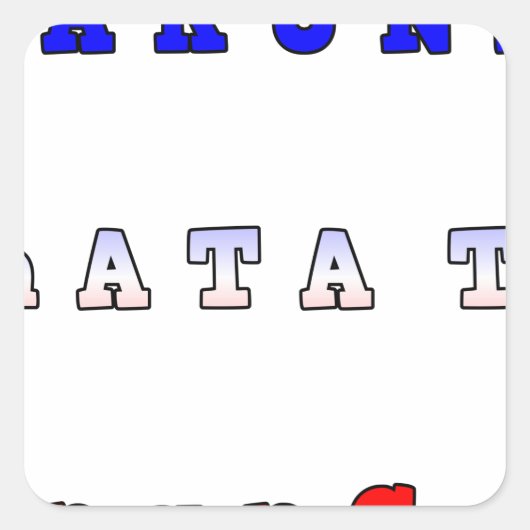 RANCE HAKUNA MATATA BLAUE WHITE RED UNITY FARBEN QUADRATISCHER AUFKLEBER (Vorderseite)