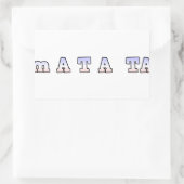 RANCE HAKUNA MATATA BLAUE WHITE RED UNITY FARBEN RECHTECKIGER AUFKLEBER (Tasche)