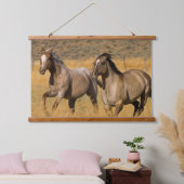 Ranch auf der Ranch von Ponderosa Wandteppich Mit Holzrahmen (Schlafzimmer)