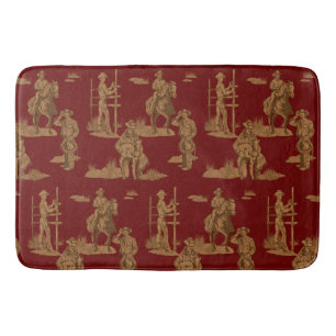 Ranch Cowboys Horse Calf Fence Badematte
