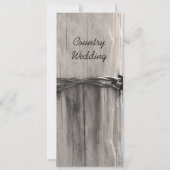 Ranch der Western-Hochzeit der ländlichen Zaun-Pos Einladung (Vorderseite)