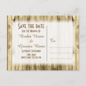 Ranch des Wilden Westerns Save the Date Ankündigungspostkarte (Rückseite)