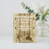 Ranch des Wilden Westerns Save the Date Ankündigungspostkarte (Stehend Vorderseite)