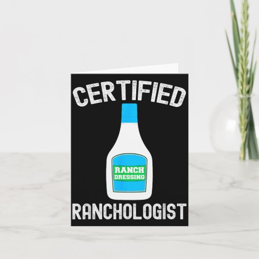 Ranch Dressing Gift Funny Ranch Dressing Sauce Hum Karte (Vorderseite)