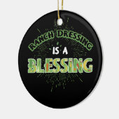 Ranch Dressing ist Segen Coole vegetarische Vegan Keramik Ornament (Links)