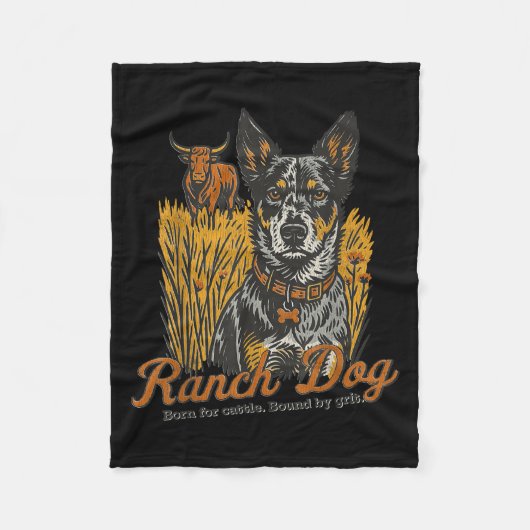 Ranch Herding Hunde Rinder Western Lebensalter Fleecedecke (Vorderseite)