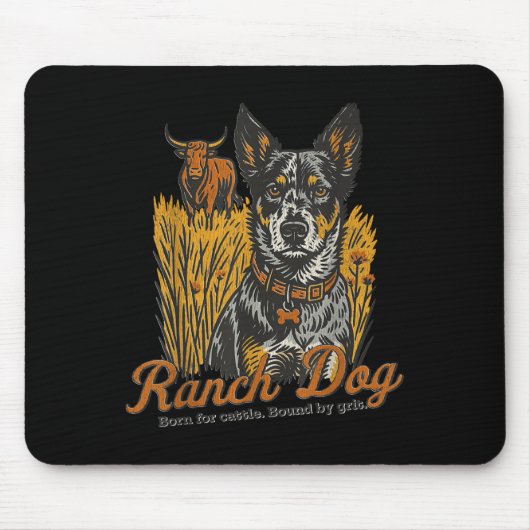 Ranch Herding Hunde Rinder Western Lebensalter Mousepad (Vorne)