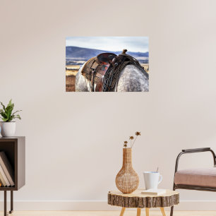 Ranch Horse & Sattel Print Poster - Kunstwerk Wand