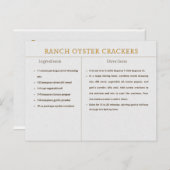 Ranch Oyster Crackers Rezept Erntedank Food Postkarte (Vorne/Hinten)