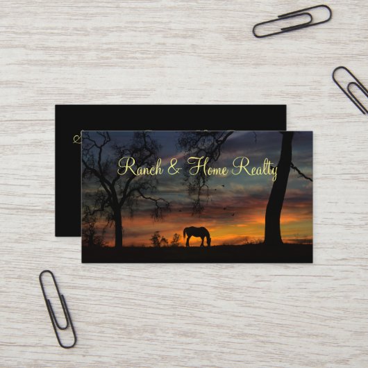 Ranch Real Anwesen Business Cards Visitenkarte (Vorderseite/Rückseite Beispiel)
