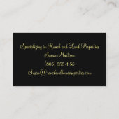 Ranch Real Anwesen Business Cards Visitenkarte (Rückseite)