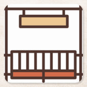 Ranch Rechteckiger Pappuntersetzer (Vorderseite)