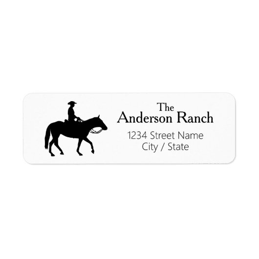 Ranch-Rücksendeadressen-Aufkleber (Vorne)
