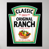 Ranch Sauce Green Salad Dressing Condiment Diy Hal Poster (Vorne)