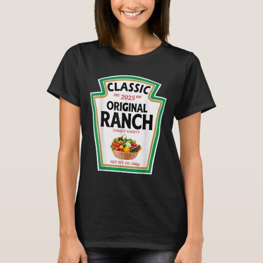 Ranch Sauce Green Salad Dressing Condiment Diy Hal T-Shirt (Vorderseite)