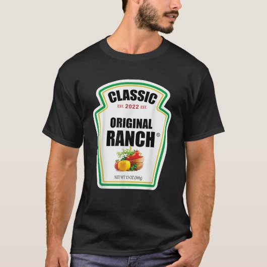 Ranch Sauce Green Salad Dressing Halloween Costume T-Shirt (Vorderseite)