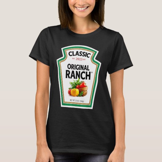 Ranch Sauce Green Salad Dressing Halloween Costume T-Shirt (Vorderseite)
