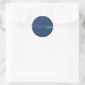 Ranch Style House: Blue Print Runder Aufkleber (Tasche)