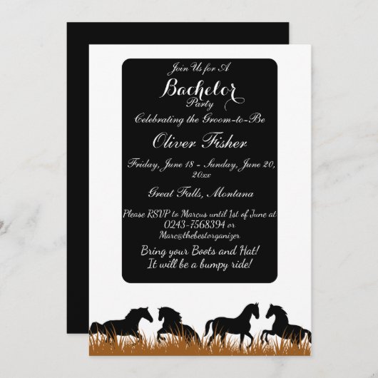 Ranch- und Reitveranstaltungen Einladung (Vorne/Hinten)