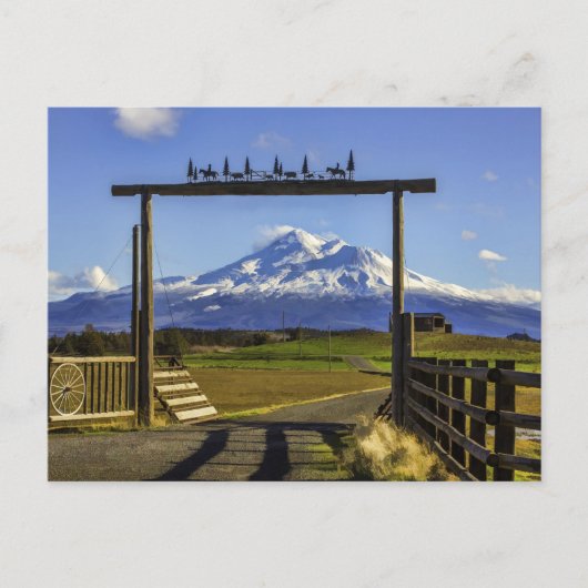 RANCH VIEW OF SHASTA POSTKARTE (Vorderseite)
