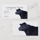 Ranch-Visitenkarten schwarze Angus-Kuh Visitenkarte (Vorne/Hinten)