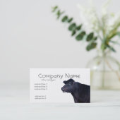 Ranch-Visitenkarten schwarze Angus-Kuh Visitenkarte (Stehend Vorderseite)