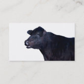 Ranch-Visitenkarten schwarze Angus-Kuh Visitenkarte (Rückseite)