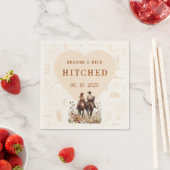 Ranch Wedding Hitched Customized Paper Napkin Serviette (Beispiel)