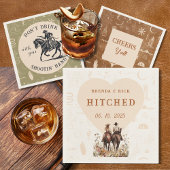 Ranch Wedding Hitched Customized Paper Napkin Serviette