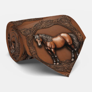 Ranch Western Country Cowboy Brown Pferd Krawatte