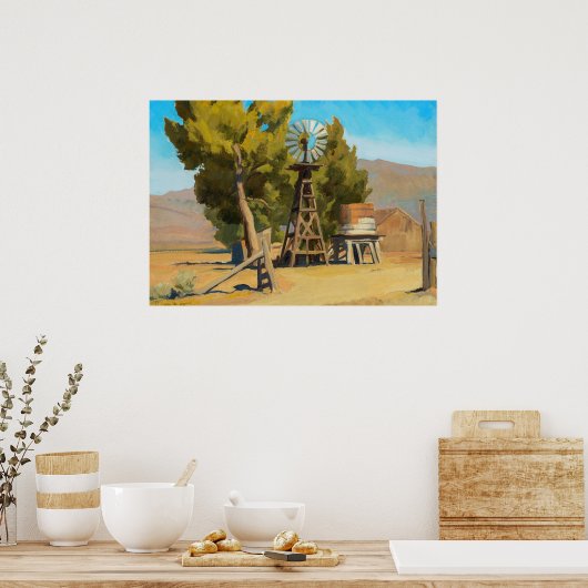 Ranch Windmill, Carson, Nevada, Maynard Dixon Poster (Küche)