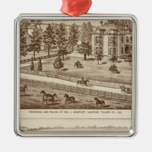 Ranches, Hanford, Cal Ornament Aus Metall