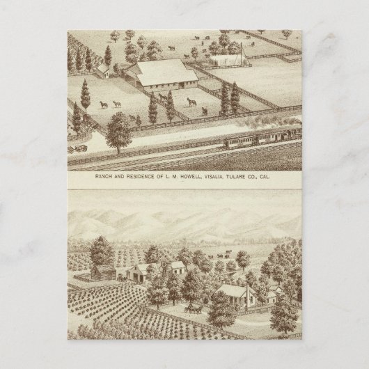 Ranches, Visalia, Cal Postkarte (Vorderseite)