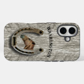 Ranching und Pferde - Hufeisen-Design personalisie Case-Mate iPhone Hülle (Rückseite (Horizontal))