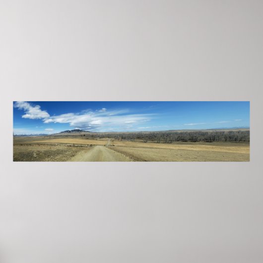Ranchland und Gebirge, Montana Poster (Vorne)