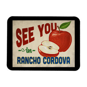 Rancho Cordova California Apple - Vintage Magnet