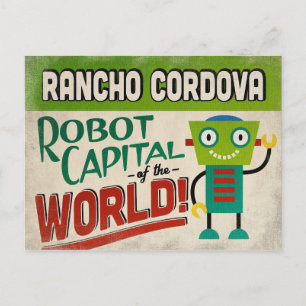 Rancho Cordova Kalifornien Roboter - Lustig Vintag Postkarte